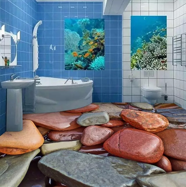 3D藝術地坪漆施工工藝效果展示！