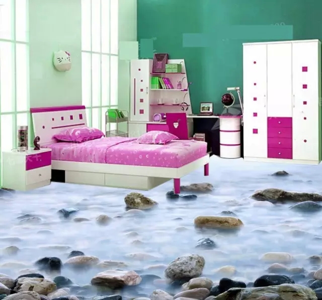 3D藝術地坪漆施工工藝效果展示！